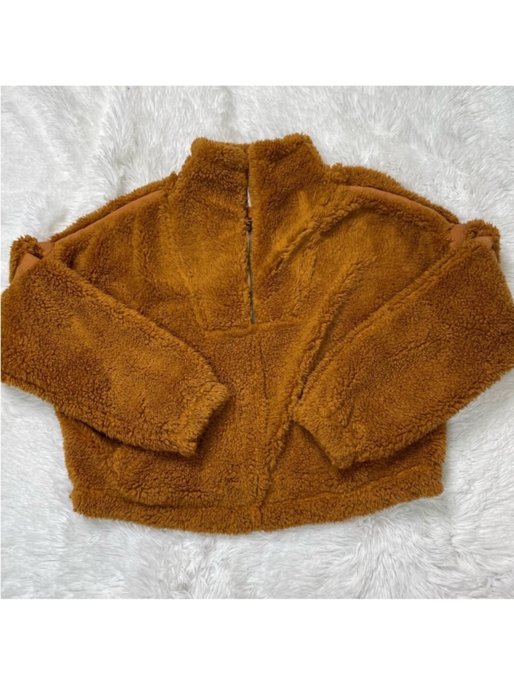 Free People Movement Nantucket Fleece Sherpa Half-Zip Pullover Jacket Size S